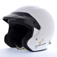 CASQUE JET TURN ONE HANS FIA 8859-2015 SNELL-SA2015 BLANC